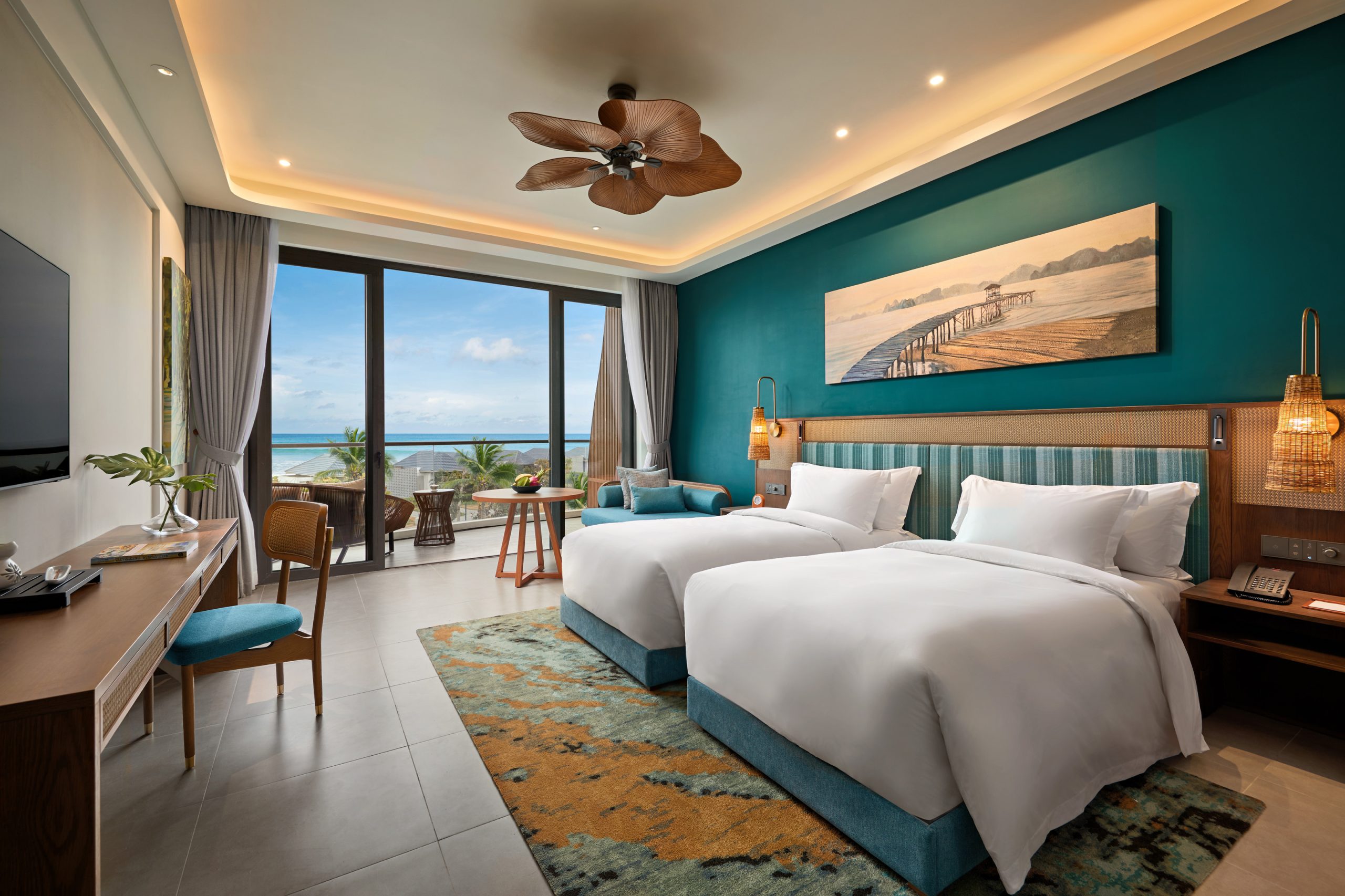 Phòng Bay View giường đơn tại Angsana Quan Lạn