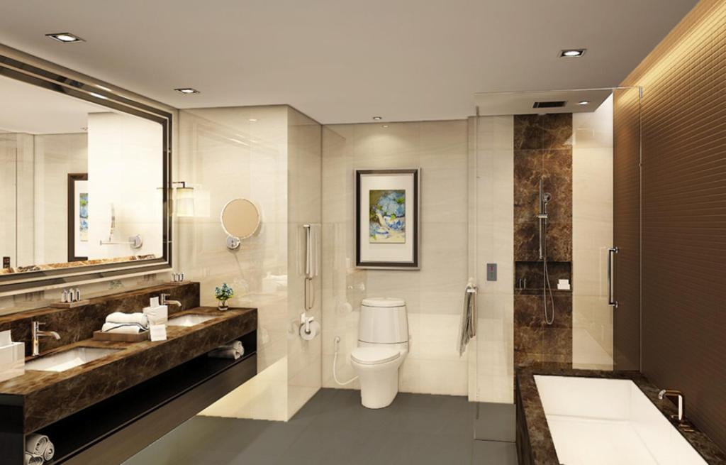 Không gian phòng tắm rộng rãi và thoải mái tại Melia Hanoi